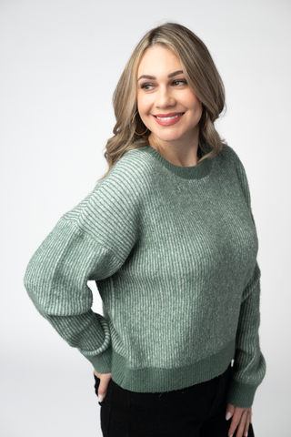 Sage Cozy Crew Sweater