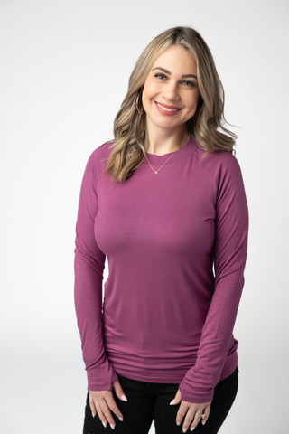 Mulberry Long Sleeve Top w/ Thumbholes