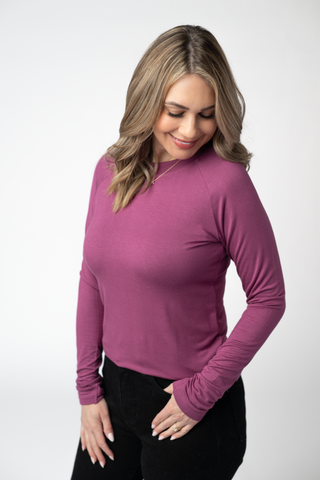 Mulberry Long Sleeve Top w/ Thumbholes
