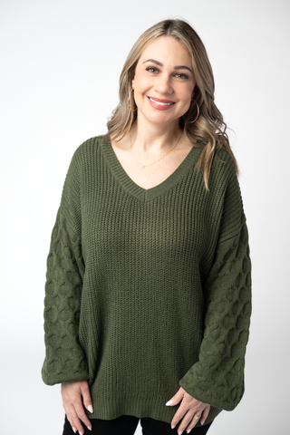 Olive Textured Sweater