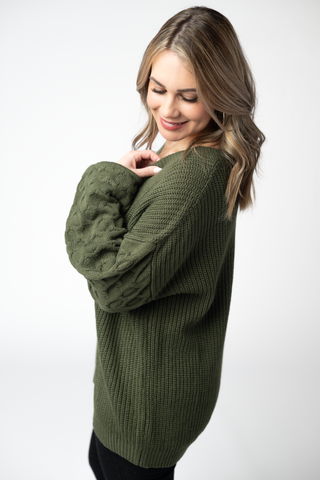 Olive Textured Sweater