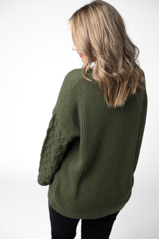 Olive Textured Sweater