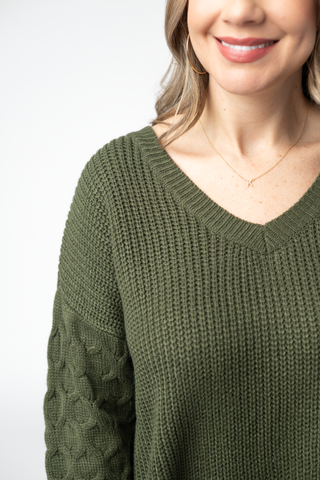 Olive Textured Sweater