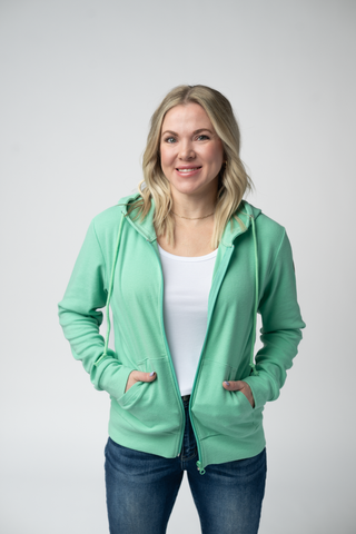 Aqua Full Zip Hoodie