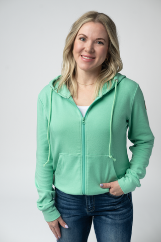 Aqua Full Zip Hoodie