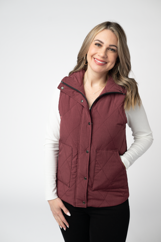 Burgundy Remy Vest