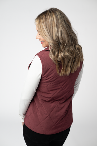 Burgundy Remy Vest