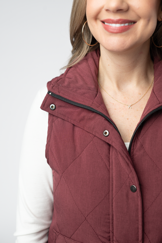 Burgundy Remy Vest