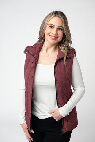 Burgundy Remy Vest
