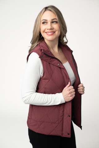 Burgundy Remy Vest