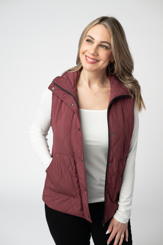 Burgundy Remy Vest