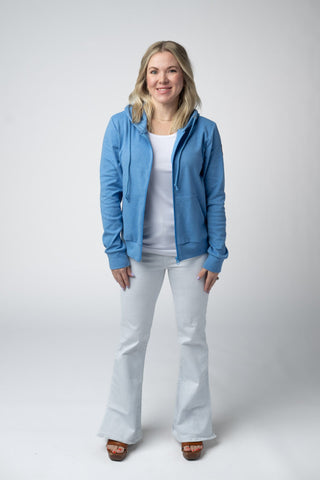 Blue Full Zip Hoodie