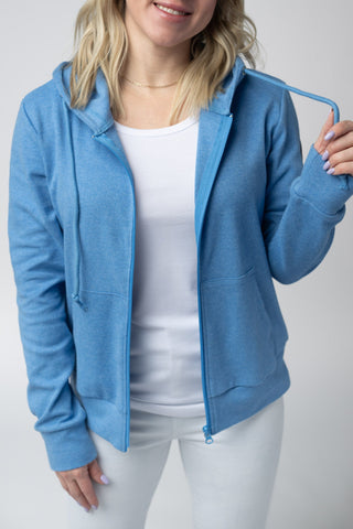 Blue Full Zip Hoodie