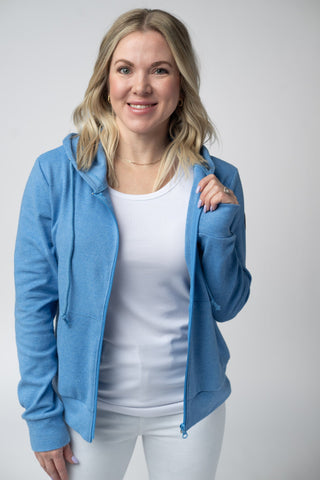 Blue Full Zip Hoodie