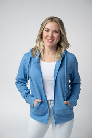 Blue Full Zip Hoodie