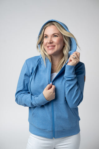 Blue Full Zip Hoodie
