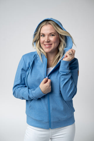Blue Full Zip Hoodie