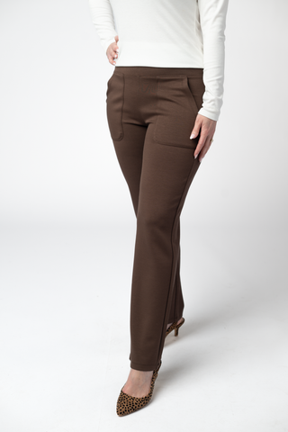 Brown Luxe Ankle Pants