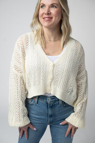 Ivory Cropped Cardigan