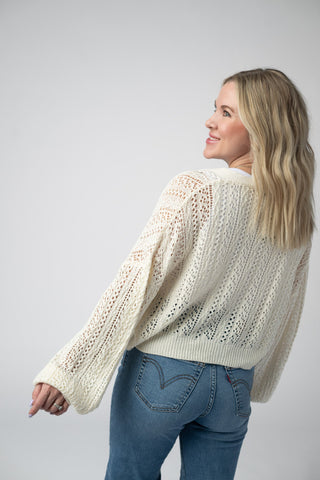 Ivory Cropped Cardigan