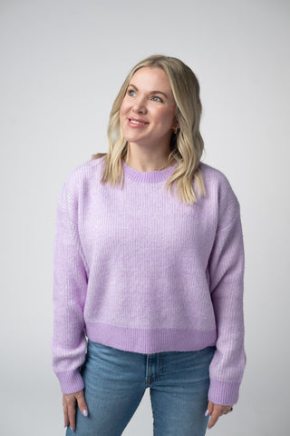 Lavender Cozy Crew Sweater