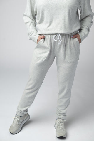 Light Grey Ribbed Joggers