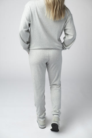 Light Grey Ribbed Joggers