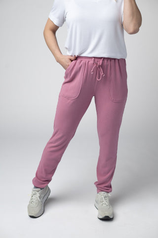 Rose Ribbed Joggers
