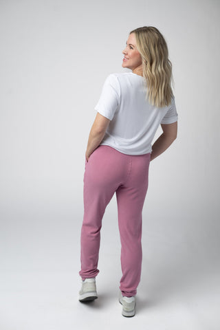 Rose Ribbed Joggers