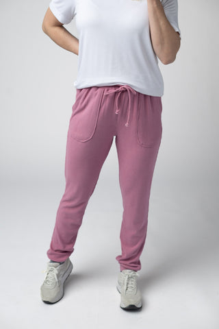 Rose Ribbed Joggers