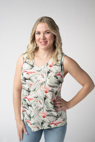 Flamingo Relaxed Fit V-Neck Tank