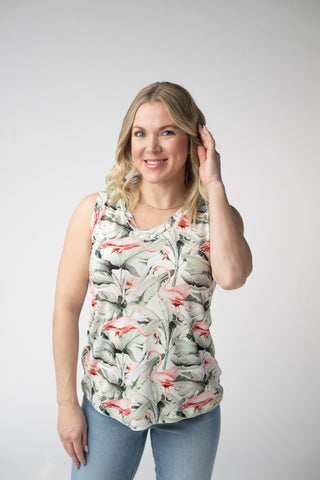 Flamingo Relaxed Fit V-Neck Tank