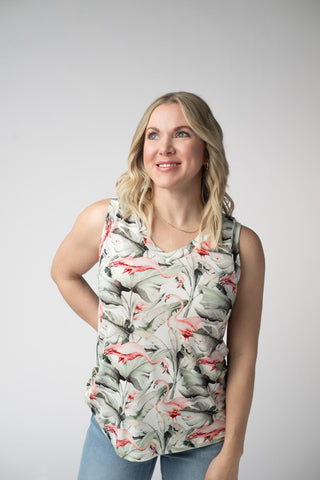 Flamingo Relaxed Fit V-Neck Tank