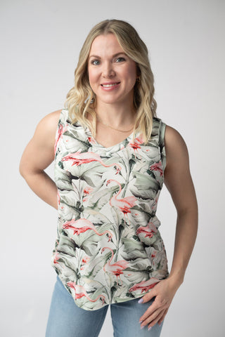 Flamingo Relaxed Fit V-Neck Tank