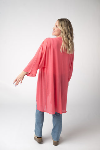 Sun Kissed Coral Kimono