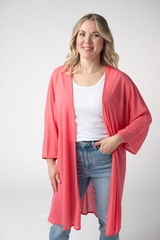Sun Kissed Coral Kimono