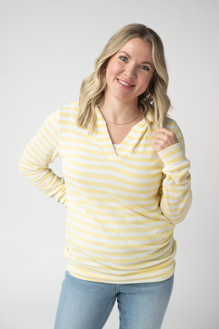 Lemon Striped Hoodie