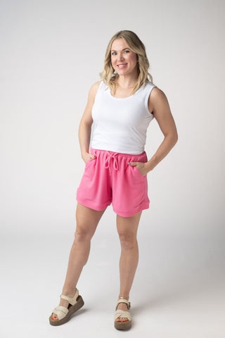 Pink Waffle Shorts