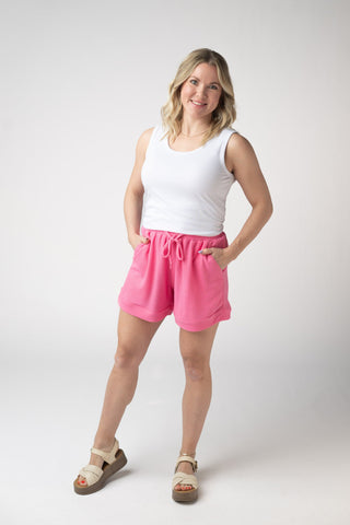 Pink Waffle Shorts