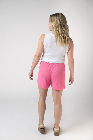 Pink Waffle Shorts