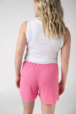 Pink Waffle Shorts