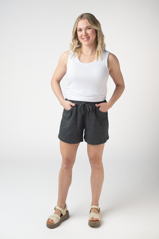 Charcoal Crinkle Shorts