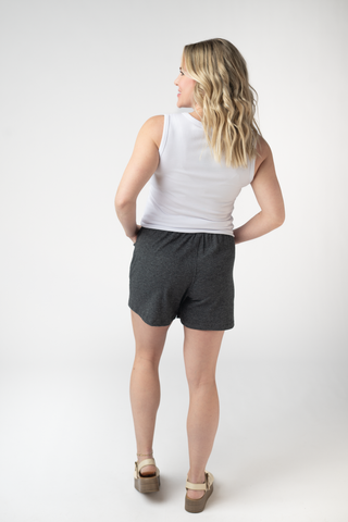 Charcoal Crinkle Shorts