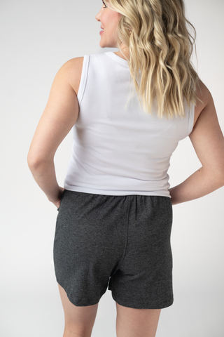Charcoal Crinkle Shorts