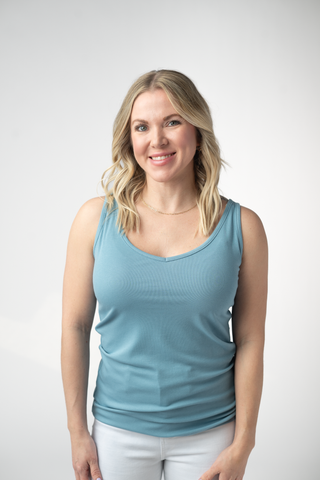 The Kennedy Tank in Dusty Blue