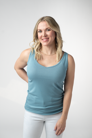 The Kennedy Tank in Dusty Blue