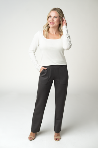 Charcoal Luxe Ankle Pants