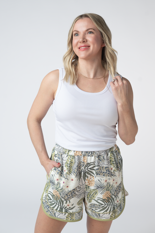 Palm & Pineapple Leaf Shorts