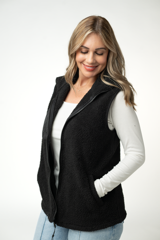 *Pre-Order* Black Sherpa Vest