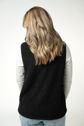 *Pre-Order* Black Sherpa Vest